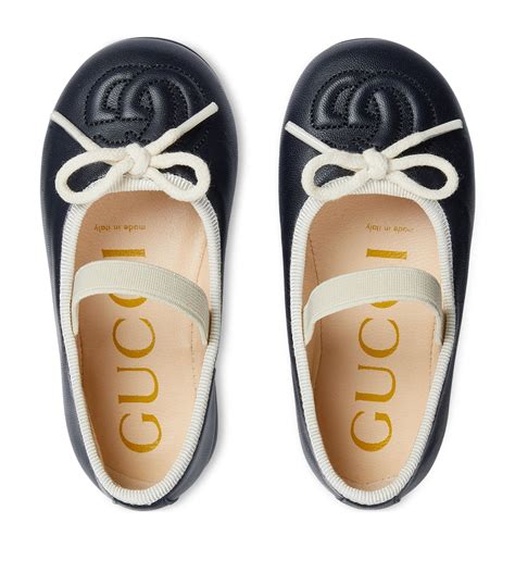 gucci pattern girls ankle strap ballet flats|Gucci Kids Interlocking G.